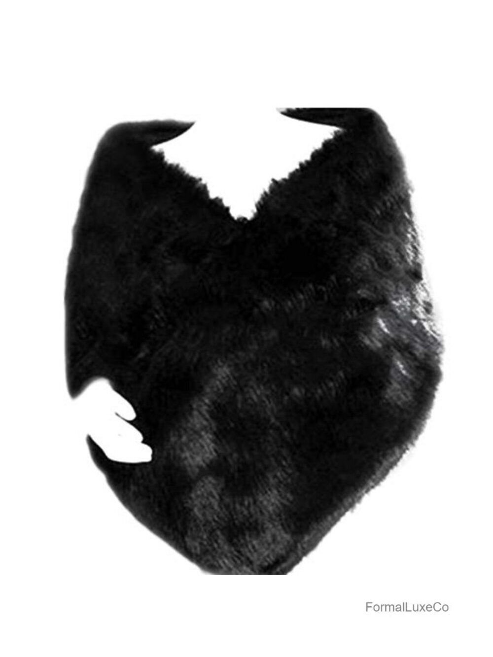 White Faux Fur Wrap Shawl Shrug Bolero Cape for Bridal Winter Weddings